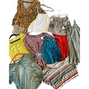 Women’s Boho 10 Piece Clothing Lot - Free People & Similar Styles